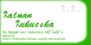 kalman kukucska business card